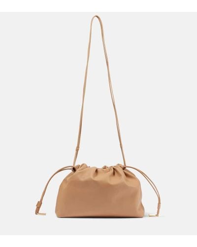 The Row Angy Cream Leather Bag - Natural