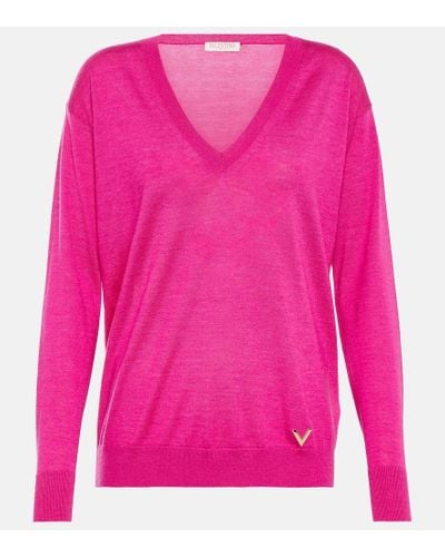 Valentino Cashmere And Silk Sweater - Pink