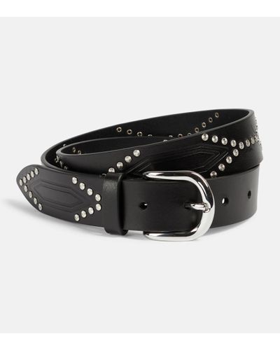 Isabel Marant Ceinture Telly en cuir a ornements - Noir