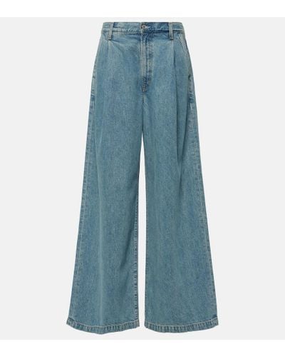 Agolde Ellis Mid-rise Wide-leg Jeans - Blue