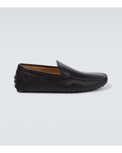 Tod's Gommino Leather Driving Shoes - Black