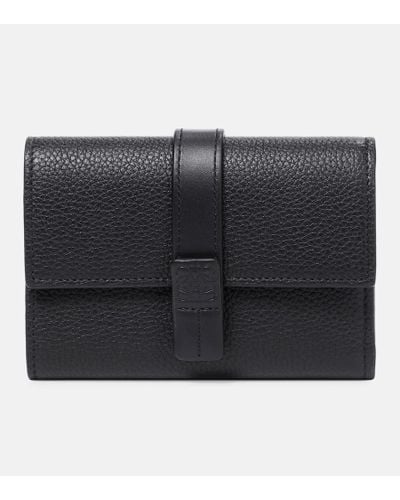 Loewe Vertical Small Leather Wallet - Black