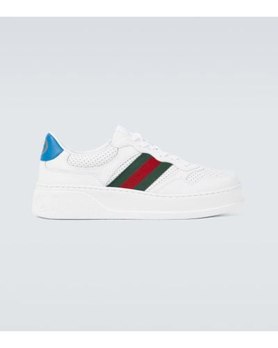 Gucci Sneaker Con Nastro Web - Bianco