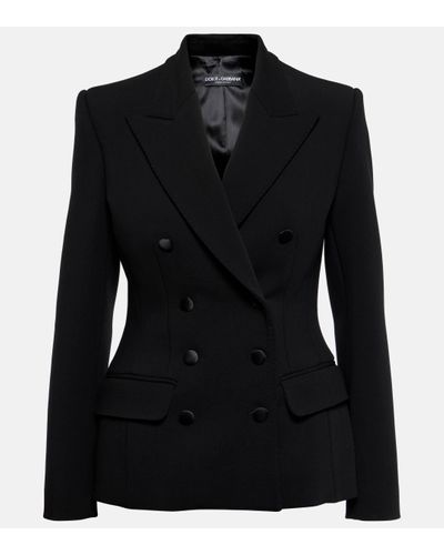 Dolce & Gabbana Double-breasted Wool-blend Jacket - Black