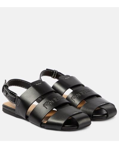 JW Anderson Sandalen Fisherman aus Leder - Schwarz