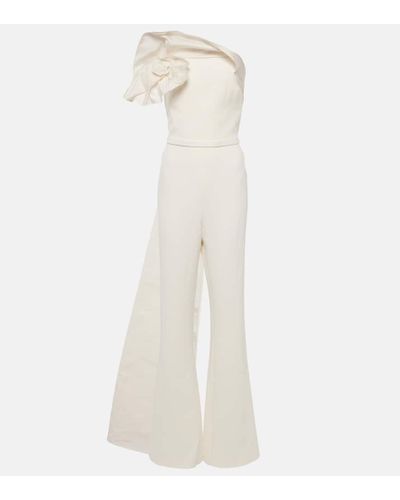 Safiyaa Bridal - Jumpsuit Omi in crepe - Bianco