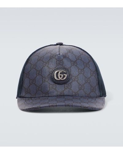 Gucci Baseballcap GG aus Canvas - Blau