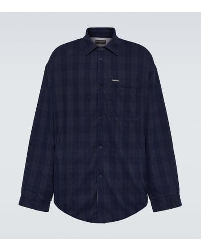 Balenciaga Camisa de algodon - Azul