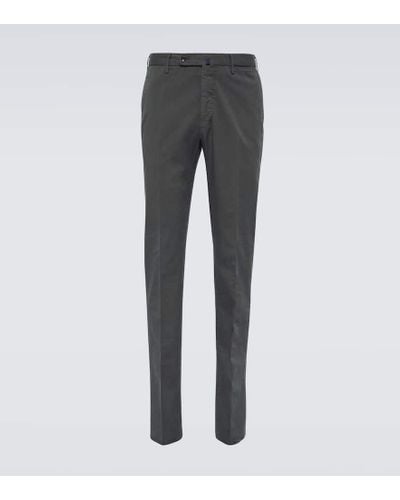 Incotex Cotton-blend Straight Pants - Gray