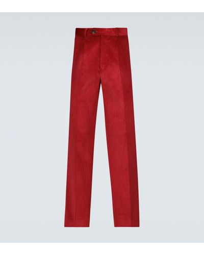 Éditions MR Nathan Cropped Corduroy Trousers - Red