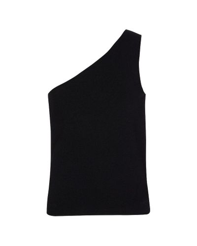 Vince Top monospalla in maglia - Nero