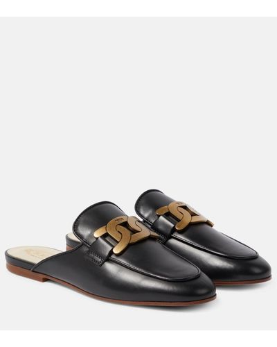 Tod's Mules en cuir - Noir