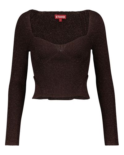 STAUD Cerro Metallic Sweater - Black