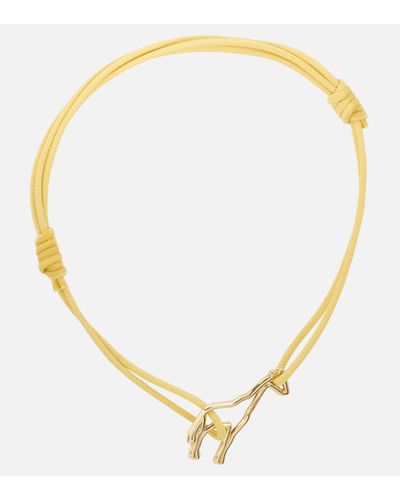 Aliita Jirafa 9kt Gold Cord Bracelet With Enamel - Metallic