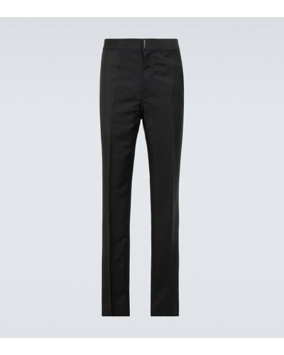 Givenchy Wool And Mohair Trousers - Black