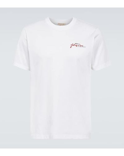 Marni Camiseta en jersey de algodon - Blanco