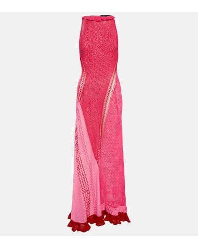 Roberta Einer Halterneck Cotton Midi Dress - Pink