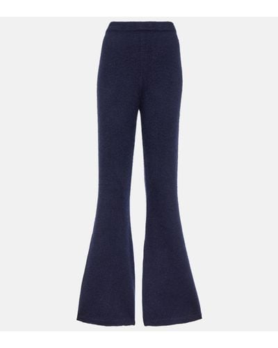 Gabriela Hearst Niven Cashmere And Silk Trousers - Blue