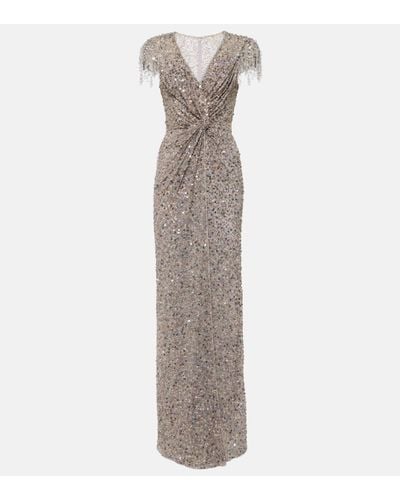 Jenny Packham Bunny Blooms Embellished Gown - White