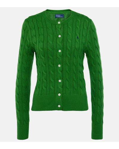 Polo Ralph Lauren Cable-knit Cotton Cardigan - Green