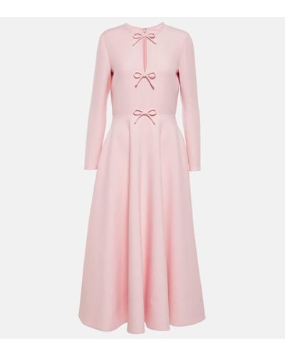 Valentino Robe midi en crepe - Rose