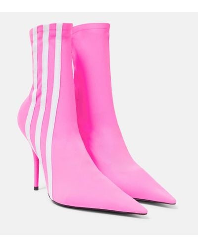 Balenciaga X Adidas Ankle Boots Knife - Pink