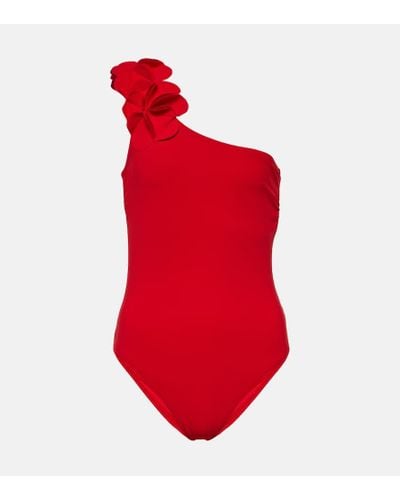 Karla Colletto Tess One-shoulder Swimsuit - Red