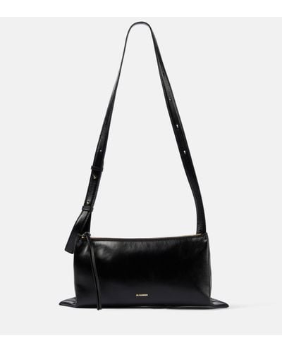 Jil Sander Empire Small Leather Shoulder Bag - Black