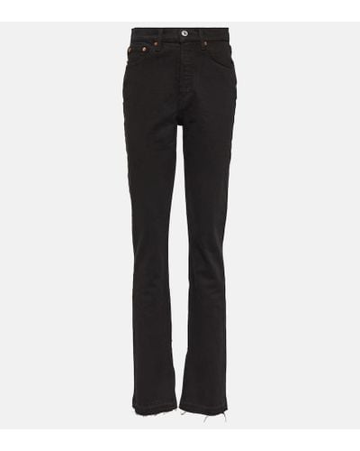 RE/DONE High-Rise Bootcut Jeans '70s - Schwarz