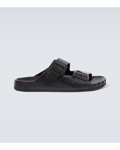 Balenciaga Sunday Leather Sandals - Black