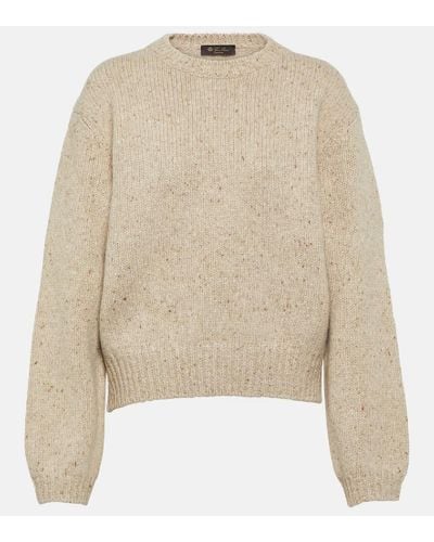 Loro Piana Newcastle Wool And Cashmere Sweater - Natural