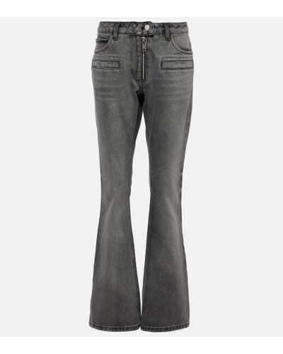 Courreges Low-Rise Straight Jeans - Grau