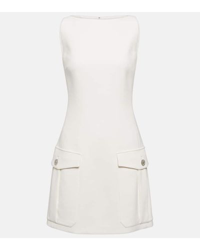 Versace Minikleid aus Crepe - Weiß