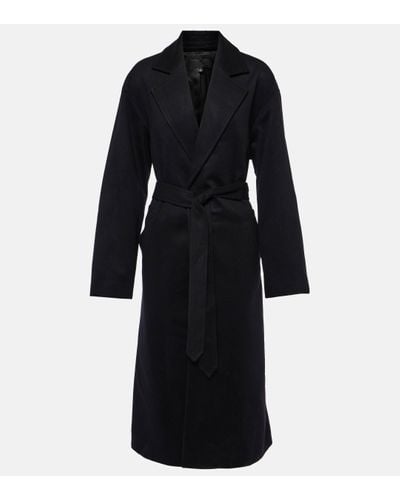 Nili Lotan Fabien Wool And Cashmere Wrap Coat - Black