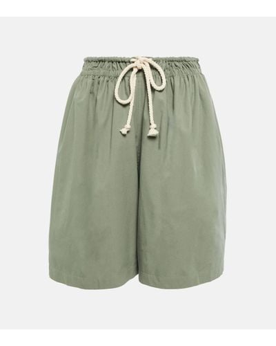 Jil Sander Cotton Shorts - Green