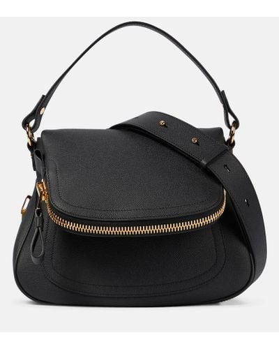 Tom Ford Jennifer Medium Leather Shoulder Bag - Black