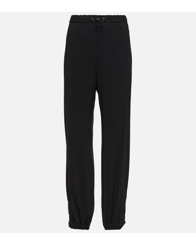 Moncler Pantalon de survetement a taille haute - Noir