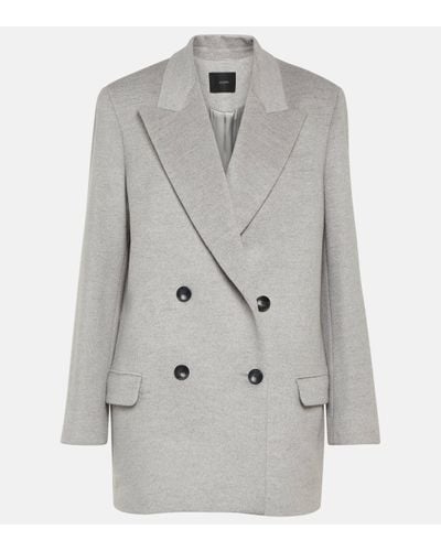 JOSEPH Jonas Wool-blend Coat - Grey