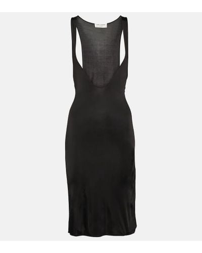 Saint Laurent Vestido corto sin mangas - Negro