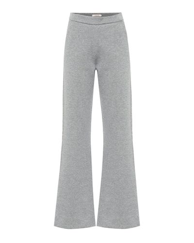 Dorothee Schumacher Cotton-blend Flared Trousers - Grey