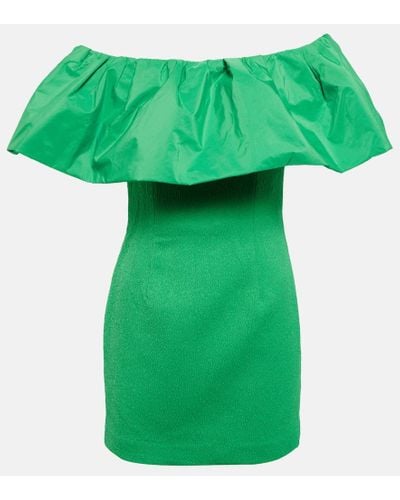 Rebecca Vallance Rumi Off-shoulder Minidress - Green