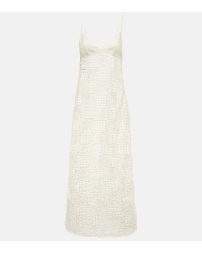 Sir. The Label Crochet Cotton Maxi Dress - White
