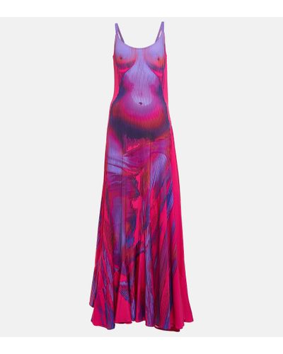 Y. Project Printed Maxi Dress - Purple