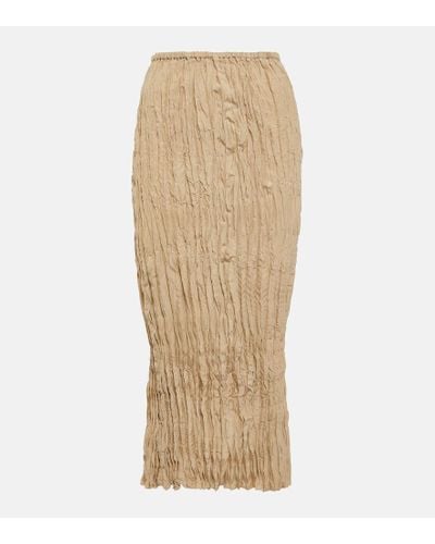 Totême Silk Midi Skirt - Natural
