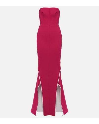 Maticevski Notorious Strapless Crepe Gown - Red