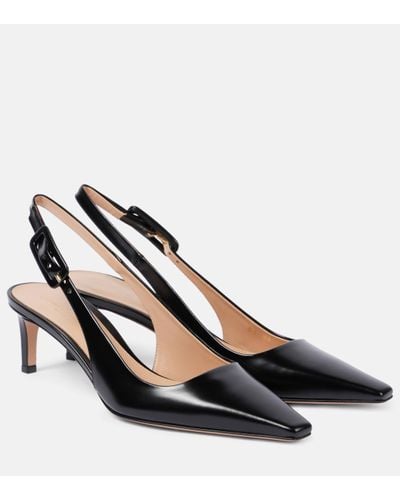 Gianvito Rossi Lindsay 55 Patent Leather Court Shoes - Black