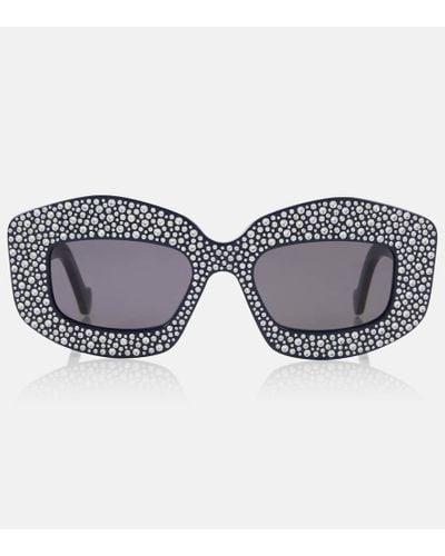 Loewe Sonnenbrille Pave Screen mit Kristallen - Blau