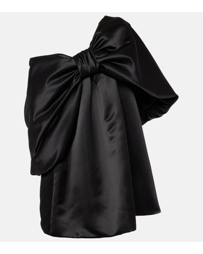 Simone Rocha Bow-detail Off-shoulder Minidress - Black