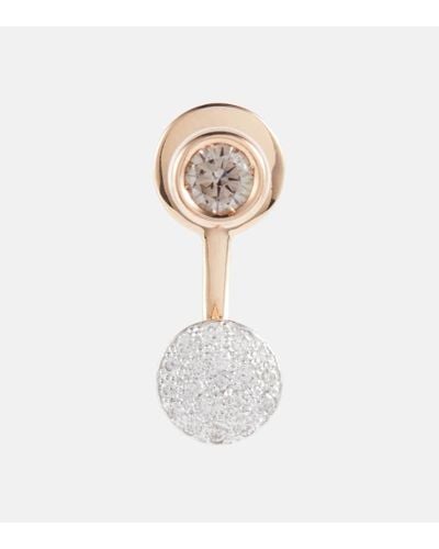 Pomellato Sabbia Einzelner Ohrring aus 18kt Rosegold mit Diamanten - Weiß
