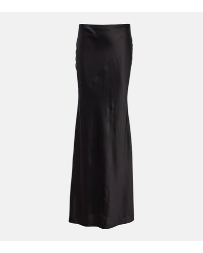 Veronica Beard Medina Silk-blend Maxi Skirt - Black